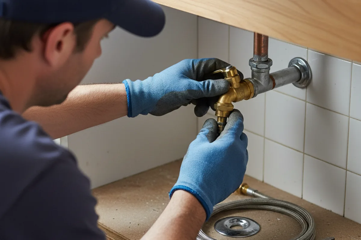 Shutoff valve and fitting work during Emergency Plumbing in Dyer