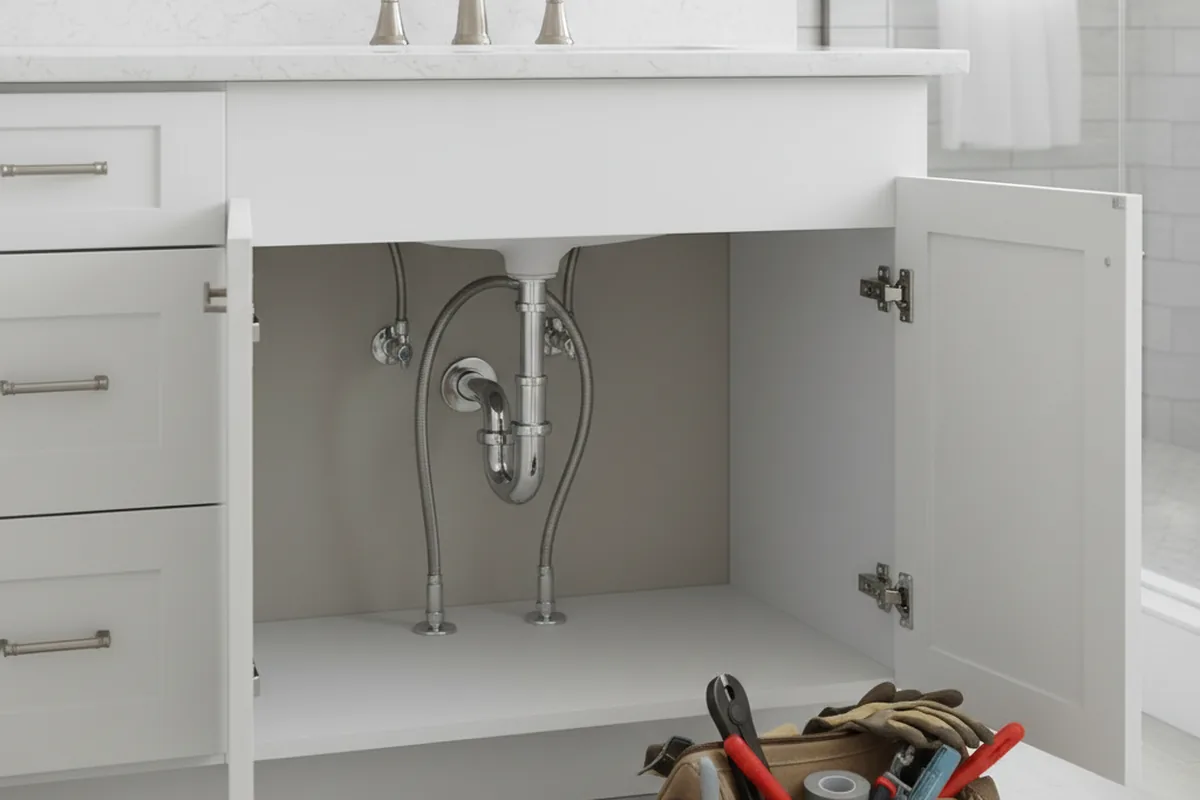 Finished fixture set after Gas Line Repair in Dyer